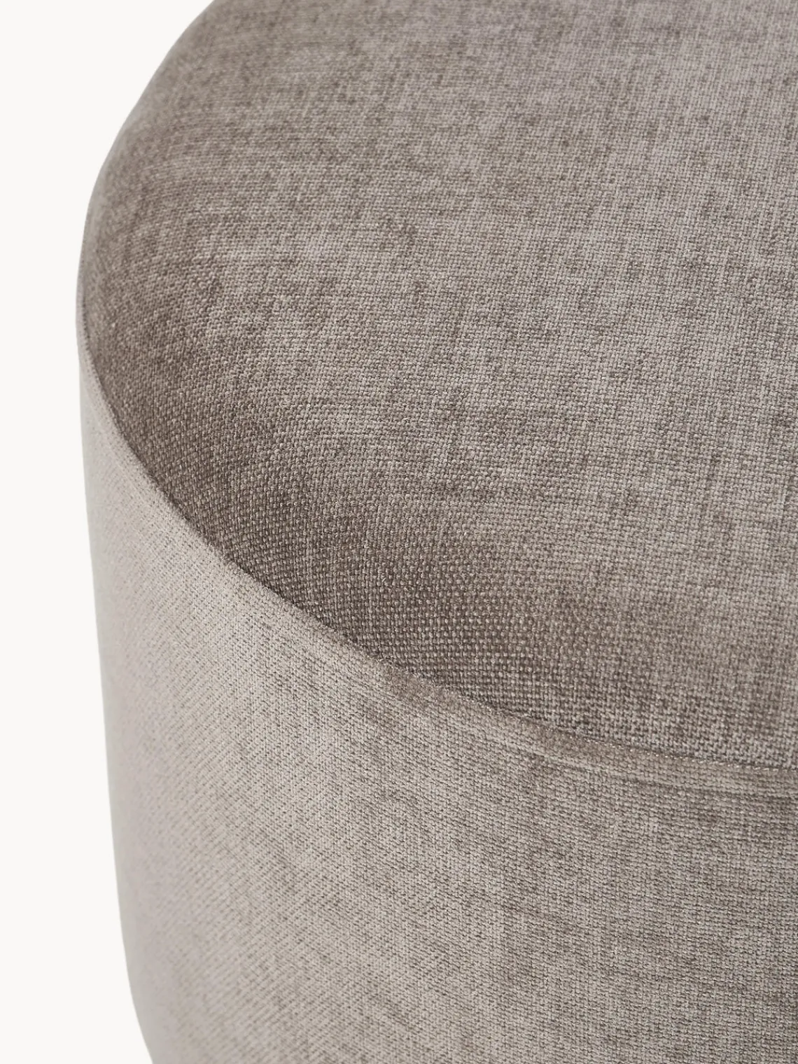 Pufs Y Otomanos|Pufs Y Otomanos>Westwing Collection Puf reposapiés tapizado con patas en look de mármol Lino Tejido greige, gris antracita en aspecto de mármol