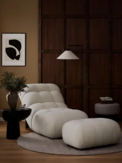 Pufs Y Otomanos|Pufs Y Otomanos>Westwing Collection Puf reposapiés tapizado en borreguillo Stanley