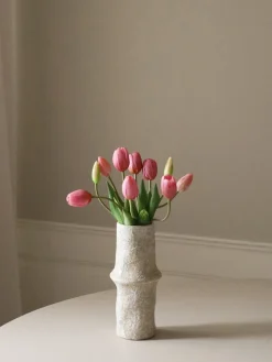 Jarrones|Flores Artificiales>Botané Ramo de flores artificiales Tulip Rosa, verde