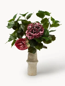 New Ramo de flores artificiales Velvet Rouge Flores Artificiales|Jarrones