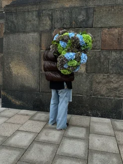 Jarrones|Flores Artificiales>Botané Ramo de flores artificiales Hydrangea Azul, verde