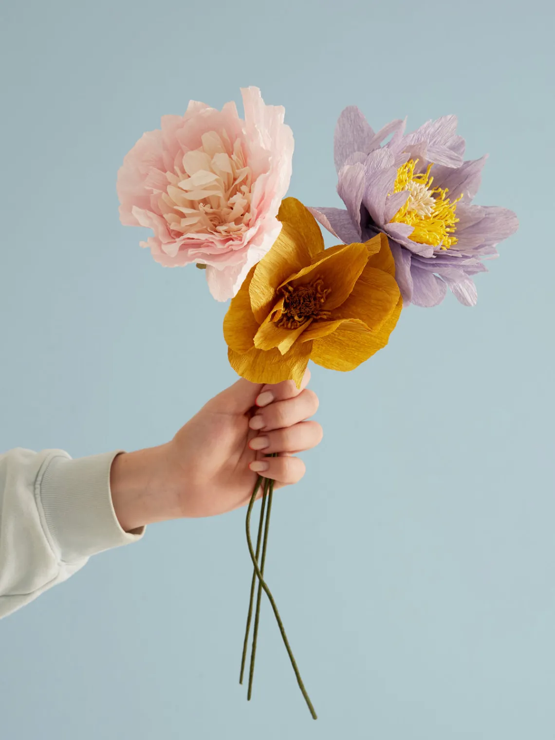 Flores Artificiales|Jarrones>Studio About Ramo de flores artificiales artesanales Cottage Rose Lila