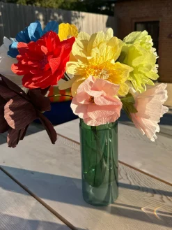 Flores Artificiales|Jarrones></noscript>Studio About Ramo de flores artificiales artesanales Cottage Rose Amarillo sol