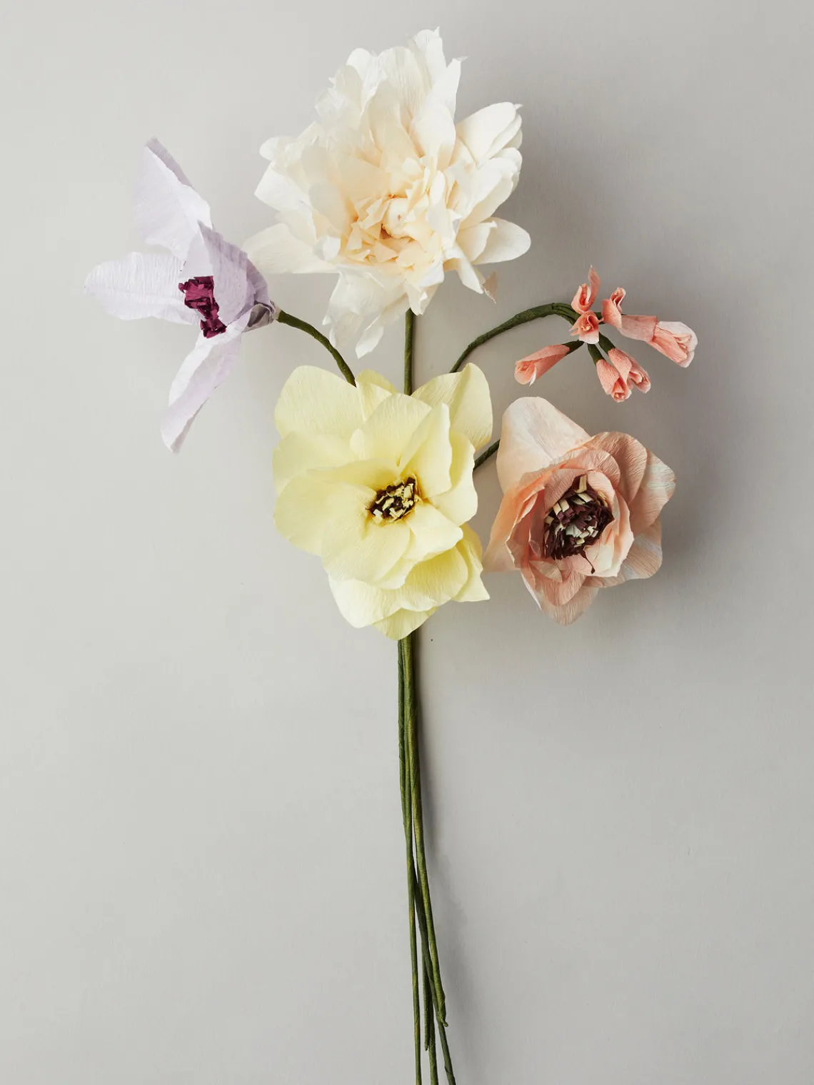 Flores Artificiales|Jarrones>Studio About Ramo de flores artificiales artesanales Pastel