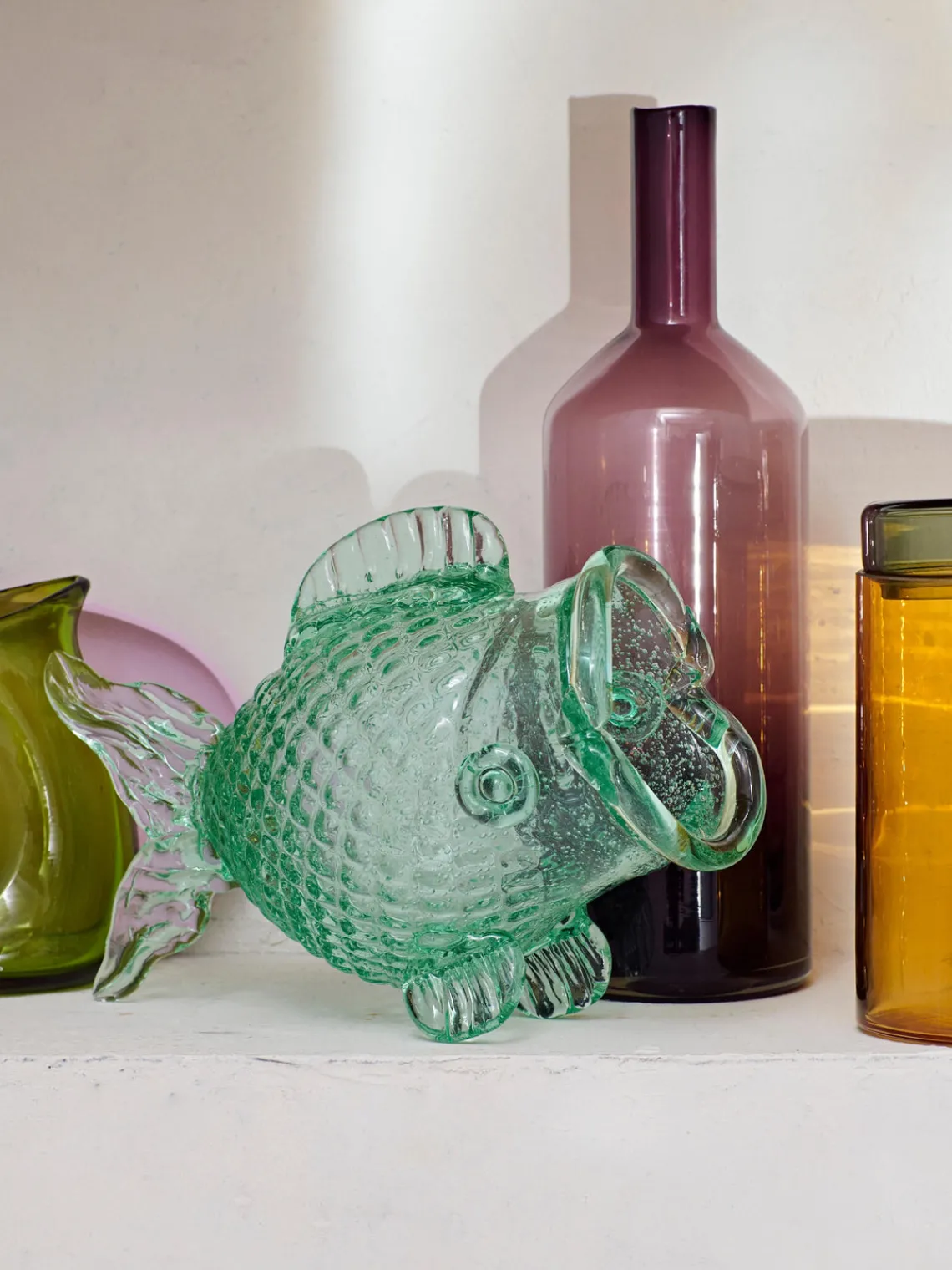 Clearance Recipiente de vidrio de diseño Fish Botes De Cocina|Almacenaje De Cocina