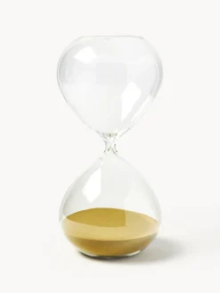 Jarrones|Figuras Decorativas>POLSPOTTEN Reloj de arena de vidrio Ball, 90 min. Dorado