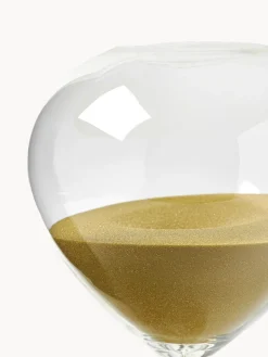 Jarrones|Figuras Decorativas>POLSPOTTEN Reloj de arena de vidrio Ball, 90 min. Dorado