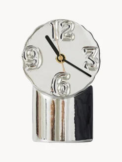 Relojes|Jarrones>HKLIVING Reloj de cerámica artesanal con cromo Retro