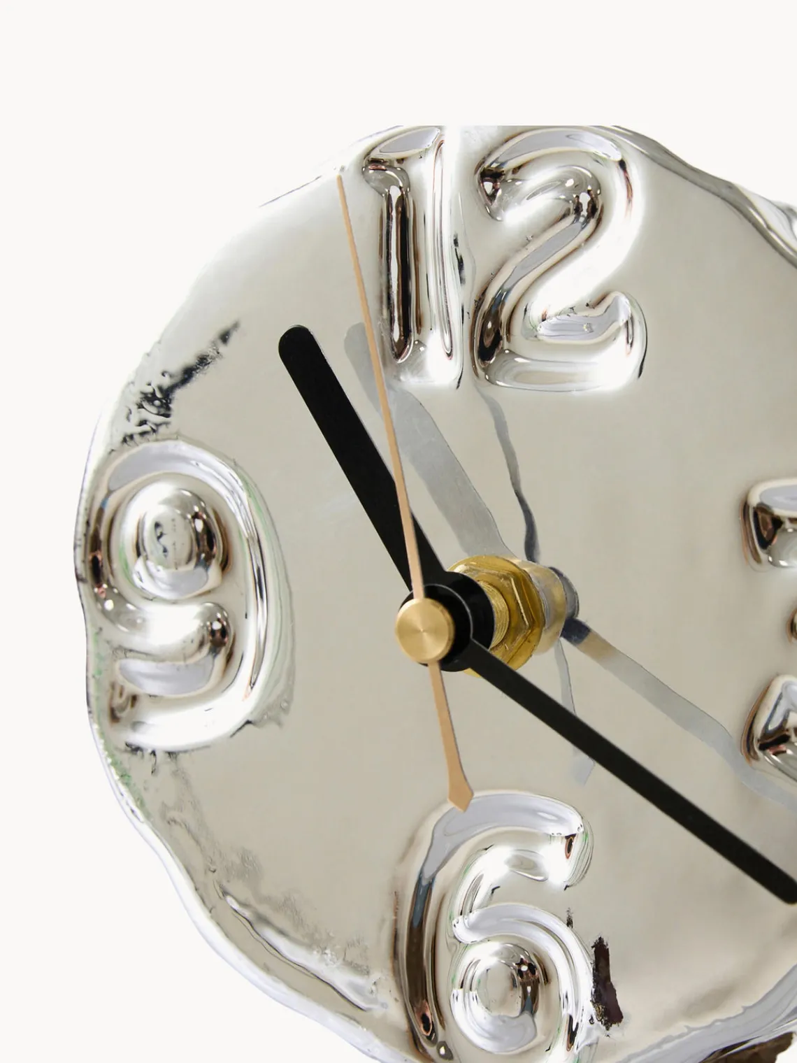 Relojes|Jarrones>HKLIVING Reloj de cerámica artesanal con cromo Retro