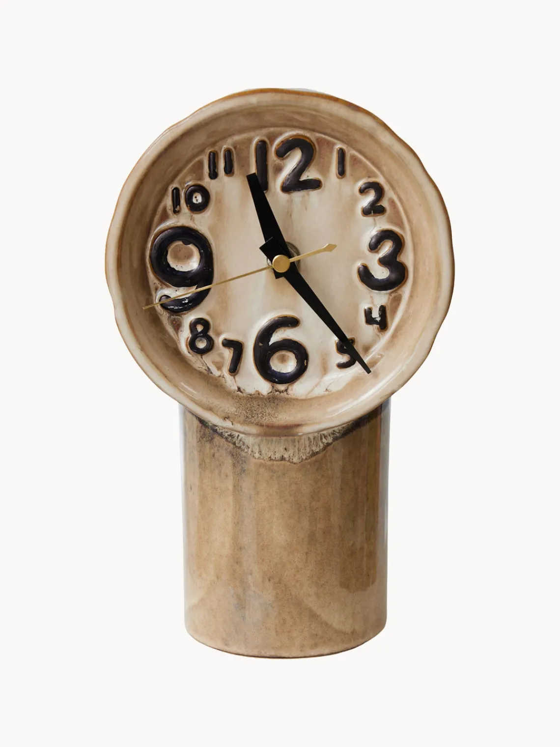 Reloj de mesa de cerámica pintado a mano Retro Relojes|Jarrones