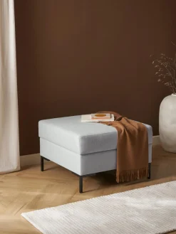 Reposapiés puf con espacio de almacenamiento Luna Reposapiés|Sofás