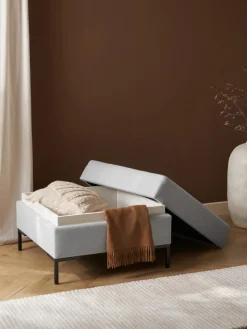 Reposapiés puf con espacio de almacenamiento Luna Reposapiés|Sofás