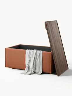 Sale Reposapiés puf con espacio de almacenamiento Lennon Reposapiés|Sofás