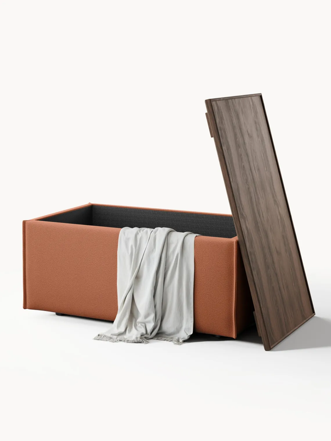 Sale Reposapiés puf con espacio de almacenamiento Lennon Reposapiés|Sofás