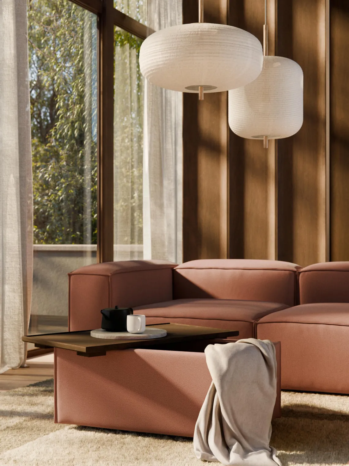 Sale Reposapiés puf con espacio de almacenamiento Lennon Reposapiés|Sofás