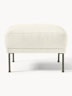 Reposapiés|Sofás>Westwing Collection Reposapiés puf de borreguillo Fluente Borreguillo blanco Off White