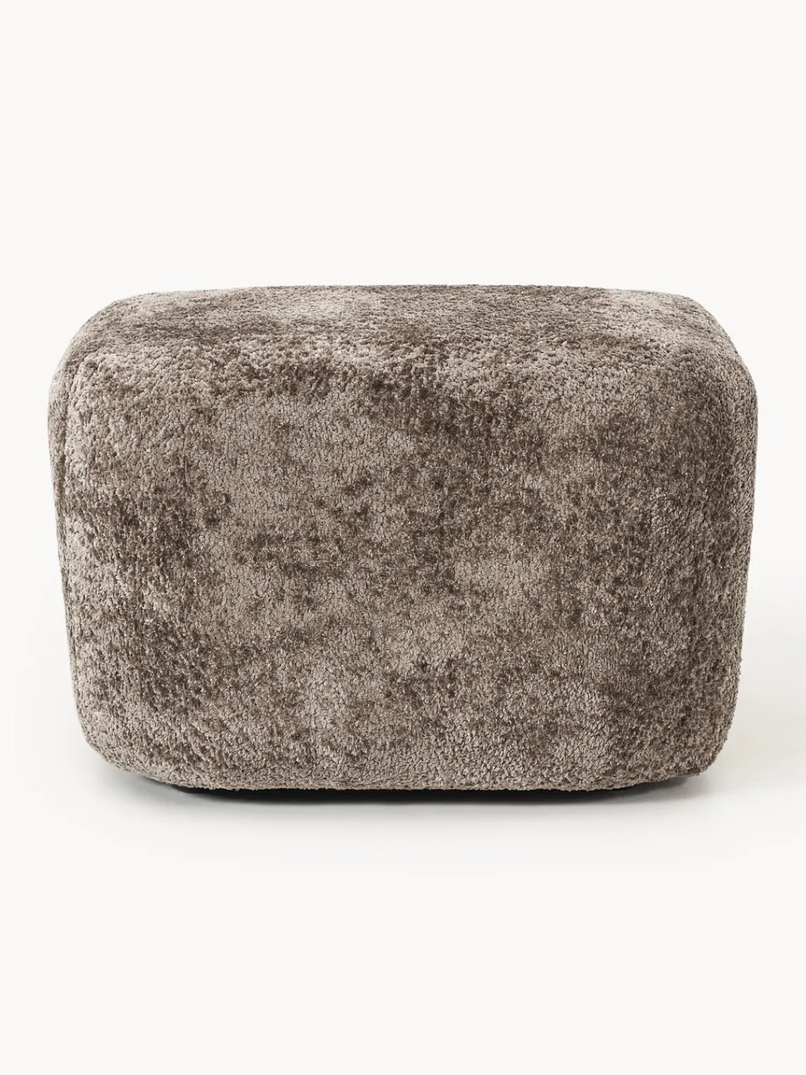 Reposapiés|Sofás>Westwing Collection Reposapiés puf de borreguillo bouclé Wolke Borreguillo bouclé taupe