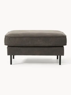 Reposapiés|Sofás></noscript>Westwing Collection Reposapiés puf de cuero reciclado Hunter Cuero taupe