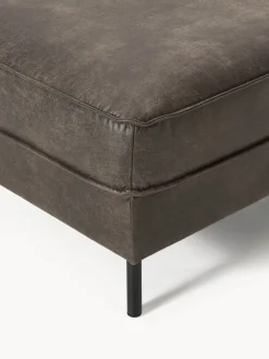Reposapiés|Sofás></noscript>Westwing Collection Reposapiés puf de cuero reciclado Hunter Cuero taupe