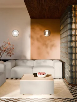 Reposapiés|Sofás>Westwing Collection Reposapiés puf de mezcla de lino con espacio de almacenamiento Lennon Mezcla de lino beige, madera de roble clara