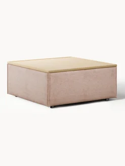 Discount Reposapiés puf de mezcla de lino con espacio de almacenamiento Lennon Reposapiés|Sofás