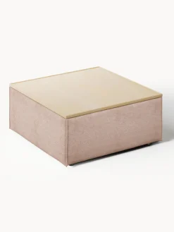 Discount Reposapiés puf de mezcla de lino con espacio de almacenamiento Lennon Reposapiés|Sofás