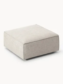 Sale Reposapiés puf de mezcla de lino Lennon Reposapiés|Sofás