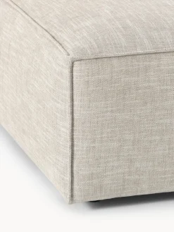 Sale Reposapiés puf de mezcla de lino Lennon Reposapiés|Sofás