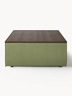 Reposapiés puf de pana con espacio de almacenamiento Lennon Reposapiés|Sofás