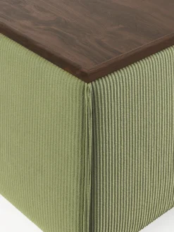 Reposapiés puf de pana con espacio de almacenamiento Lennon Reposapiés|Sofás