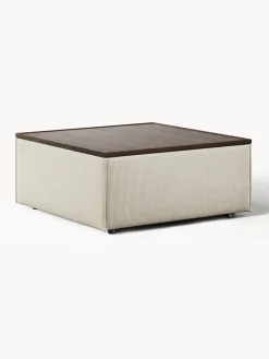 Reposapiés|Sofás>Westwing Collection Reposapiés puf de pana con espacio de almacenamiento Lennon