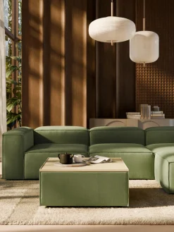 Discount Reposapiés puf de pana con espacio de almacenamiento Lennon Reposapiés|Sofás