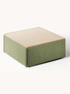 Discount Reposapiés puf de pana con espacio de almacenamiento Lennon Reposapiés|Sofás