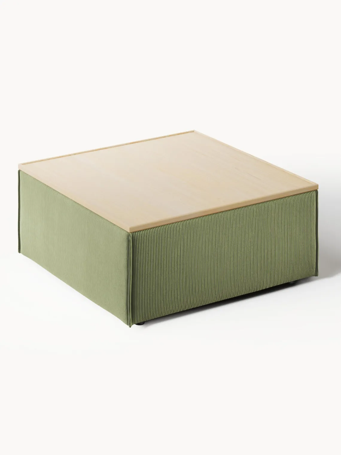 Discount Reposapiés puf de pana con espacio de almacenamiento Lennon Reposapiés|Sofás