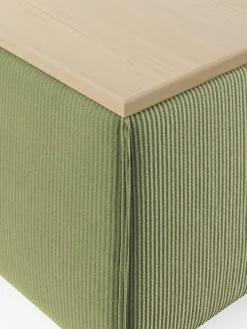 Discount Reposapiés puf de pana con espacio de almacenamiento Lennon Reposapiés|Sofás