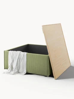 Discount Reposapiés puf de pana con espacio de almacenamiento Lennon Reposapiés|Sofás