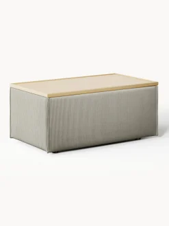 Clearance Reposapiés puf de pana con espacio de almacenamiento Lennon Reposapiés|Sofás