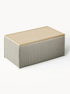 Clearance Reposapiés puf de pana con espacio de almacenamiento Lennon Reposapiés|Sofás