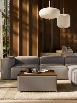 Reposapiés|Sofás>Westwing Collection Reposapiés puf de pana con espacio de almacenamiento Lennon