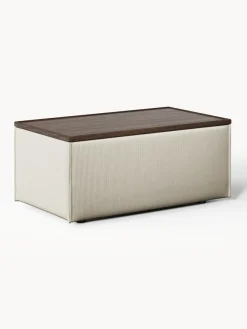 Discount Reposapiés puf de pana con espacio de almacenamiento Lennon Reposapiés|Sofás