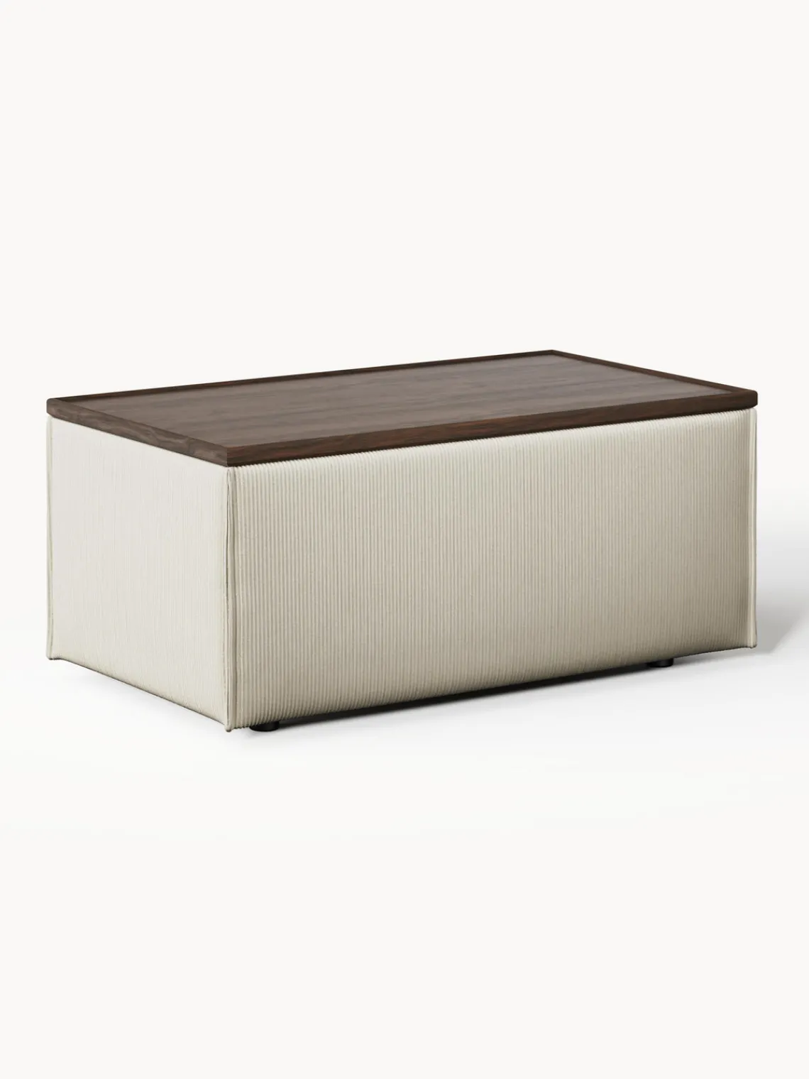 Discount Reposapiés puf de pana con espacio de almacenamiento Lennon Reposapiés|Sofás