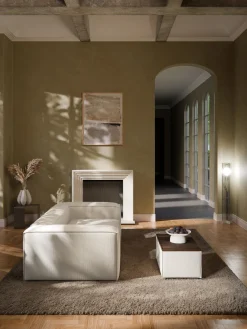 Discount Reposapiés puf de pana con espacio de almacenamiento Lennon Reposapiés|Sofás