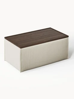 Discount Reposapiés puf de pana con espacio de almacenamiento Lennon Reposapiés|Sofás