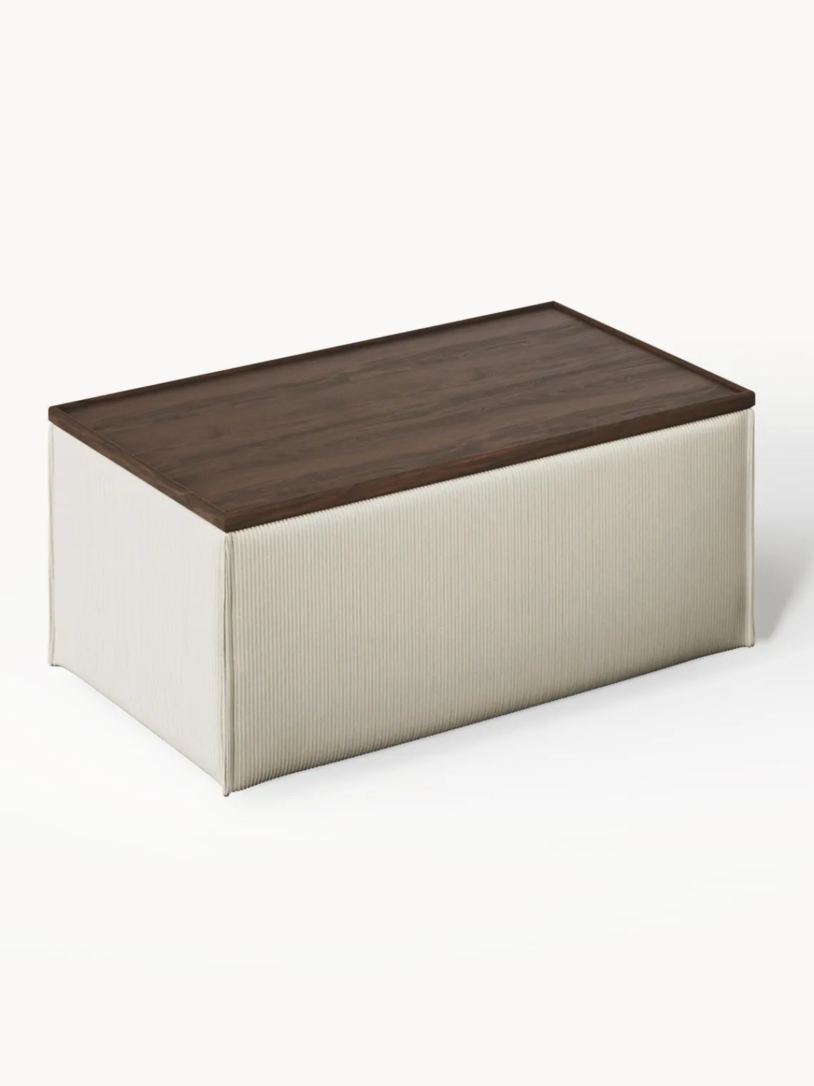 Discount Reposapiés puf de pana con espacio de almacenamiento Lennon Reposapiés|Sofás