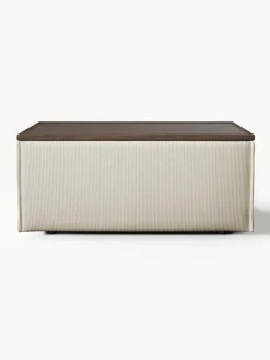 Discount Reposapiés puf de pana con espacio de almacenamiento Lennon Reposapiés|Sofás