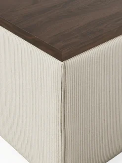 Discount Reposapiés puf de pana con espacio de almacenamiento Lennon Reposapiés|Sofás