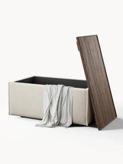 Discount Reposapiés puf de pana con espacio de almacenamiento Lennon Reposapiés|Sofás