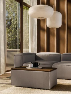 Reposapiés|Sofás>Westwing Collection Reposapiés puf de pana con espacio de almacenamiento Lennon