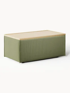 Online Reposapiés puf de pana con espacio de almacenamiento Lennon Reposapiés|Sofás