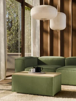 Online Reposapiés puf de pana con espacio de almacenamiento Lennon Reposapiés|Sofás